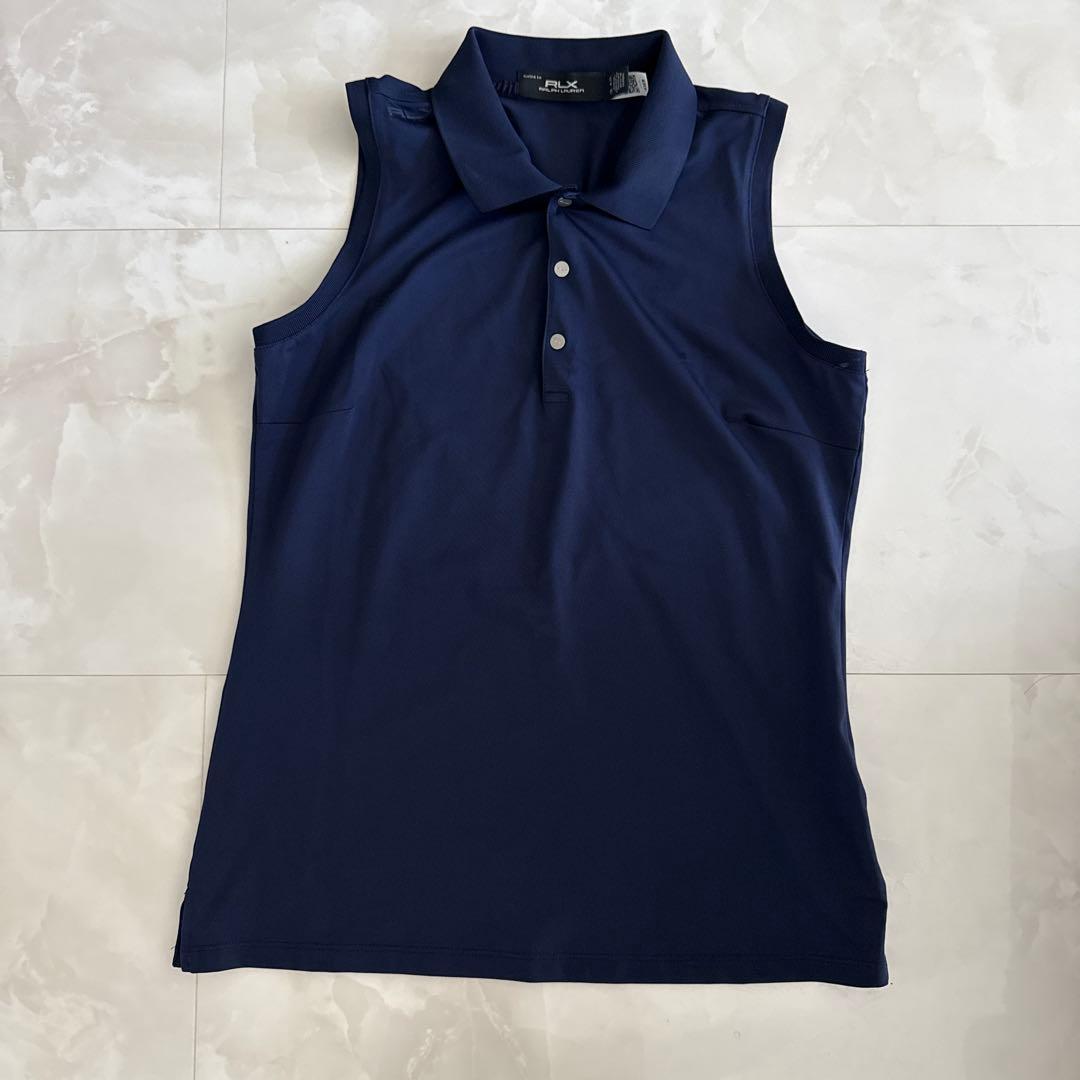 RLX RALPH LAUREN ノースリーブポロシャツ XS ネイビー